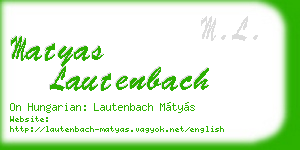 matyas lautenbach business card