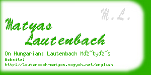 matyas lautenbach business card